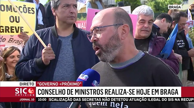 Demonstração de indignação em Braga, junto ao Conselho de Ministros – 04mai2023