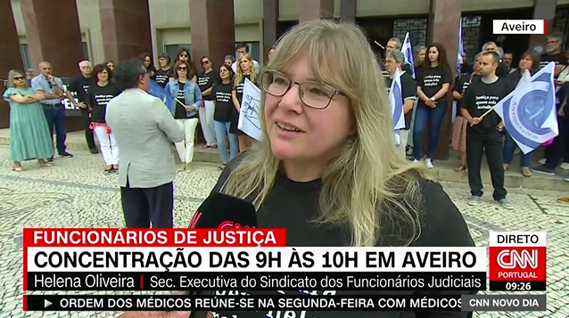 Protesto junto ao Palácio da Justiça de Aveiro – CNNPortugal