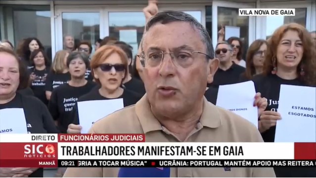 Protesto junto ao Palácio da Justiça de Vila Nova de Gaia – SIC Noticias