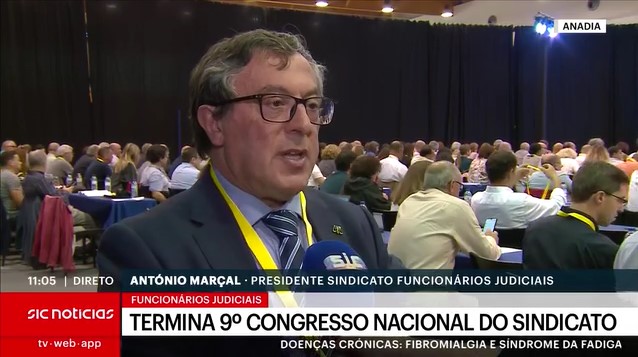 António Marçal em entrevista à SIC no IX Congresso Nacional do SFJ
