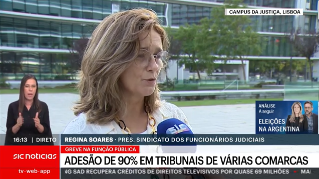 Greve a afetar muitos Tribunais – SIC Noticias